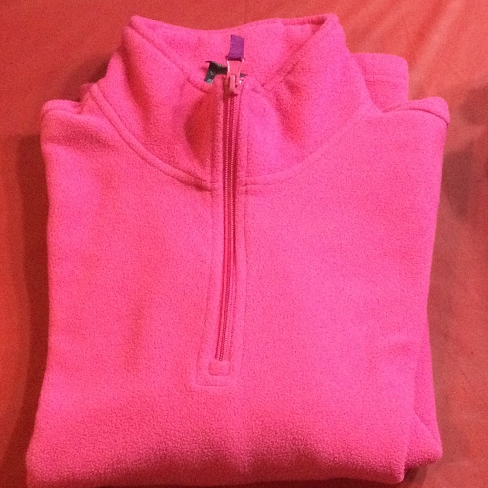 Pink Half-zip fleece jacket size XL